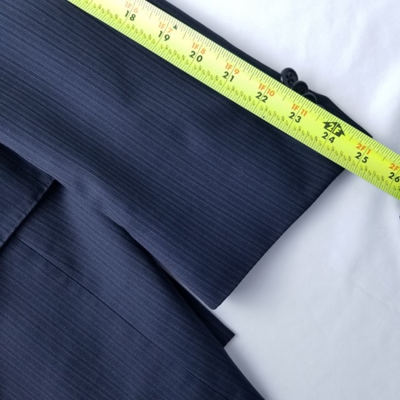 HART SCHAFFNER MARX- 40R 36X29 Mens 2 Piece Suit Dark Navy Blue With Stripes - Picture 11 of 16